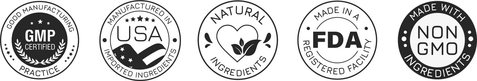 GMP Certified - Made in USA - Natural Ingredients - FDA Registered - Non-GMO